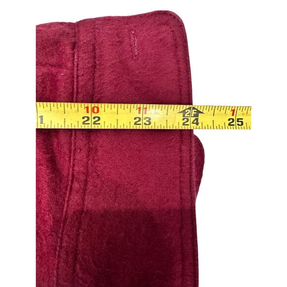 Eddie Bauer Men's Medium 16517 Heavy Flannel Chamois Burgundy Outdoor Shirt - Picture 8 of 11